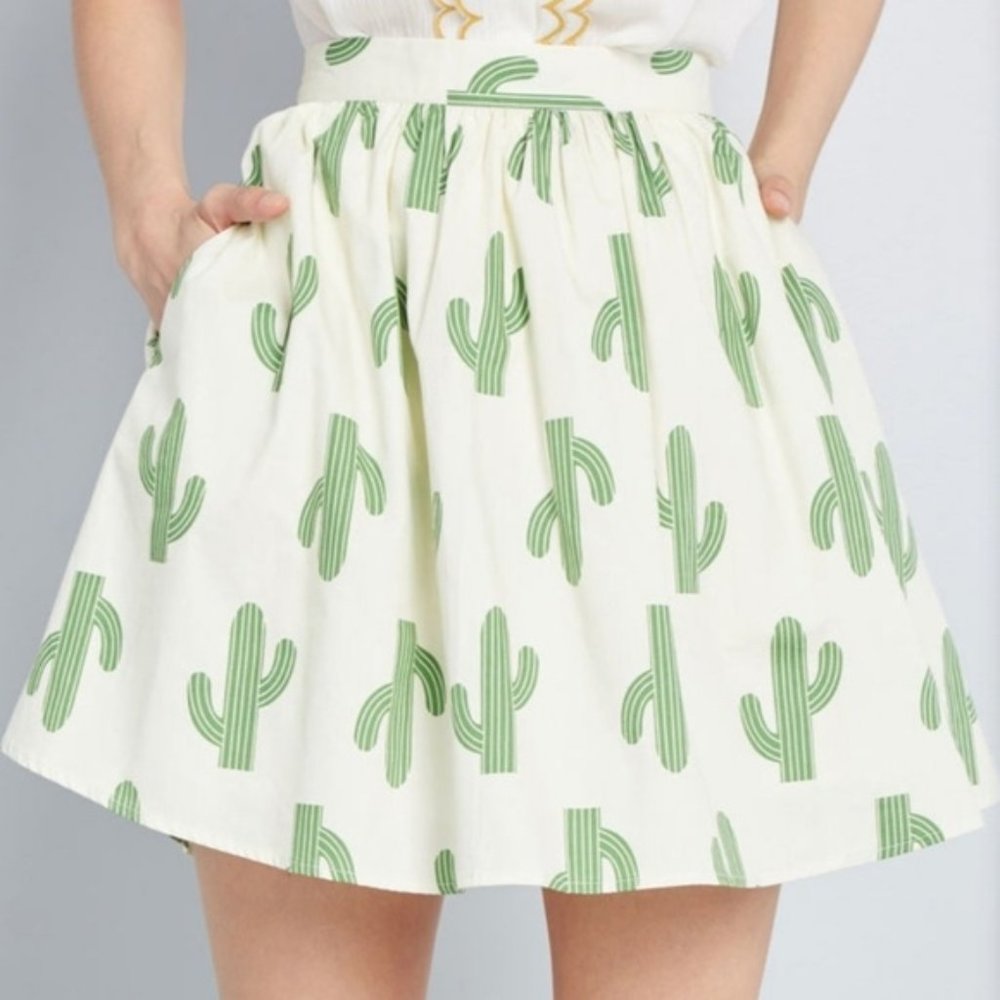 Cactus skater skirt
